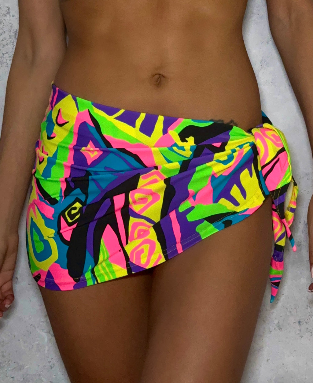Vanessa Mooney Neon Abstract Coverup -The Brooklyn Sarong