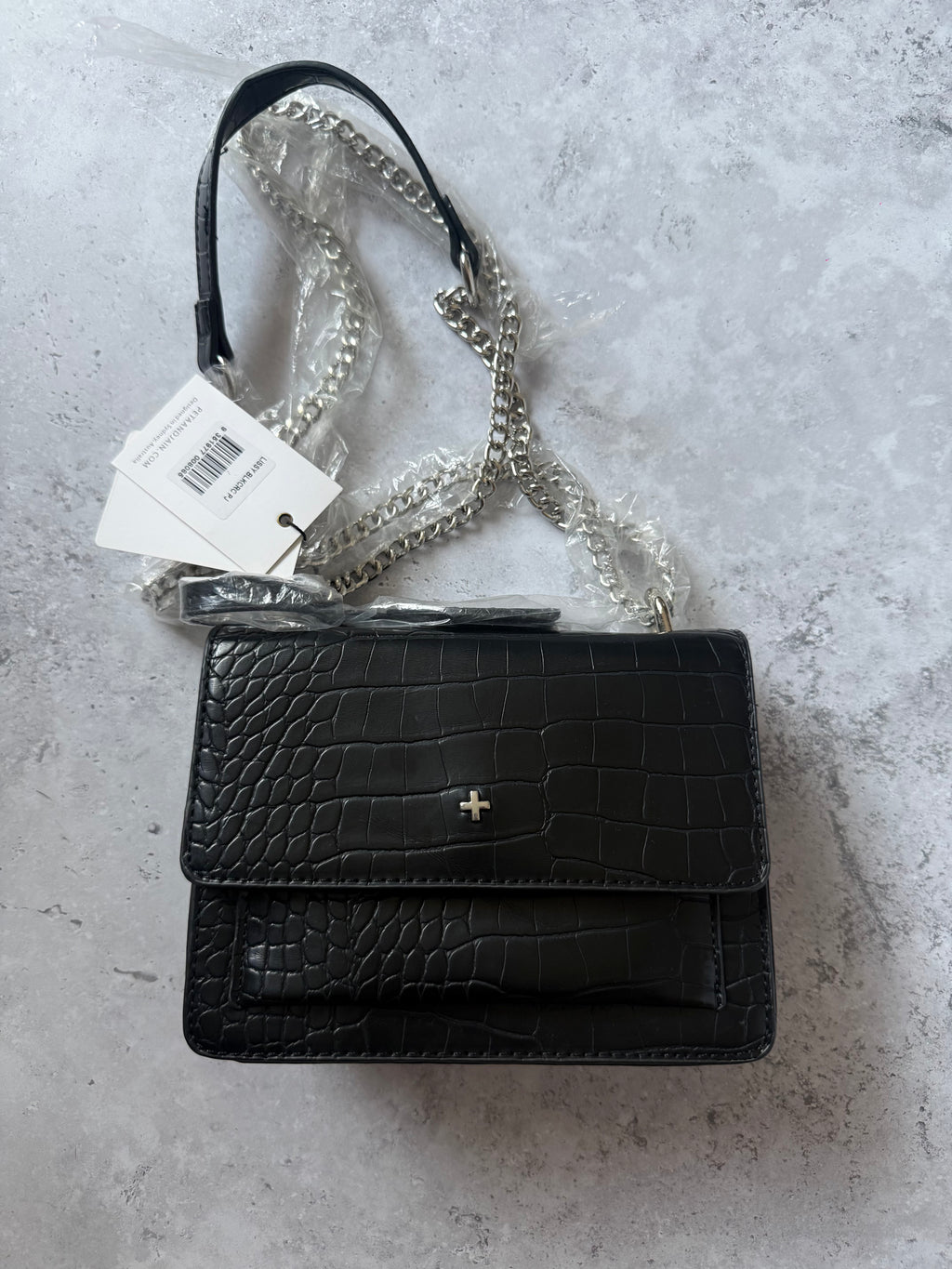 Peta + Jain Black Chain Shoulder Bag