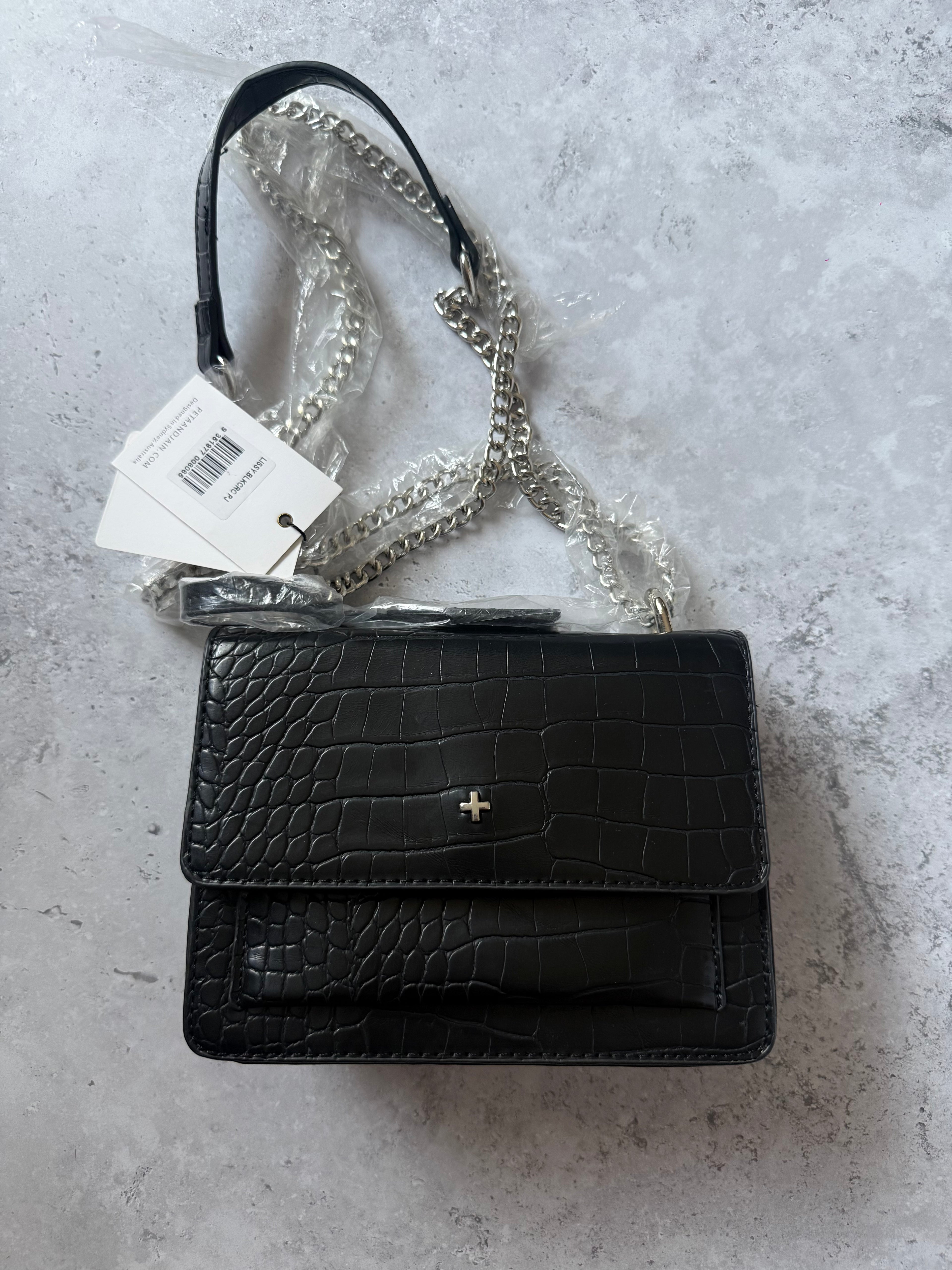 Peta + Jain Black Chain Shoulder Bag