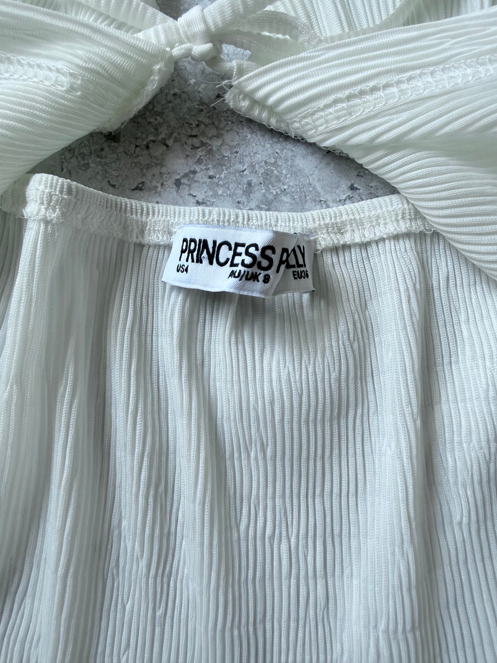 Princess Polly White Tie-Front Halter Top
