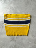 Retro Yellow Striped Bandeau Tube Top