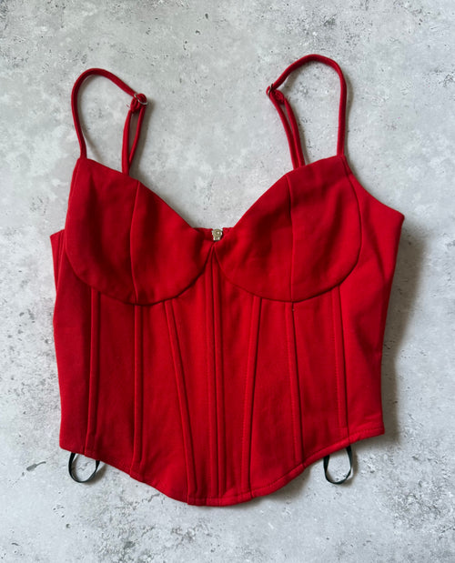 Cherry Red Corset Top