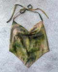 Peppermayo Green Tie-Dye Sheer Halter Top