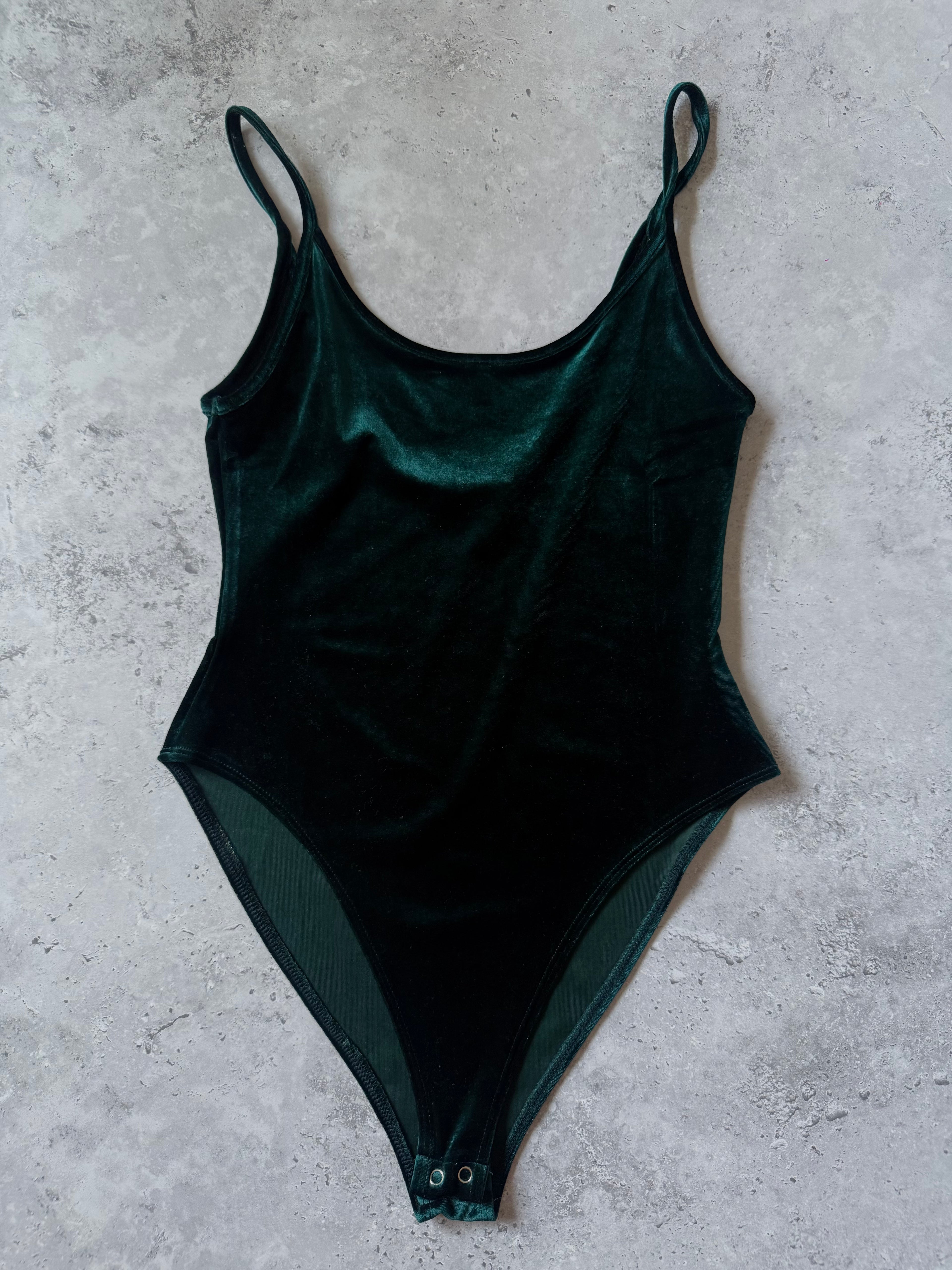 Green Velvet Bodysuit